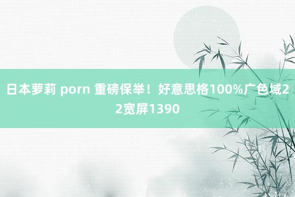   日本萝莉 porn 重磅保举！好意思格100%广色域22宽屏1390